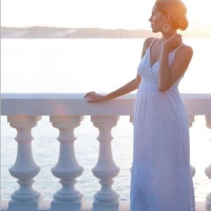 Seraphine Maternity White Cotton Maxi Dress xs